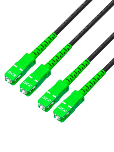Одномодовый оптоволоконный патч корд 10м GCR SC/APC - SC/APC Duplex оптический кабель для интернета