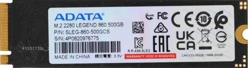 ADATA 500 ГБ Внутренний SSD-диск (SLEG-860-500GCS)