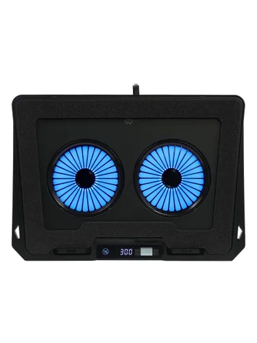 Охлаждающая подставка для ноутбука Digma D-NCP170-2x110RGB 18", 2xUSB, черный