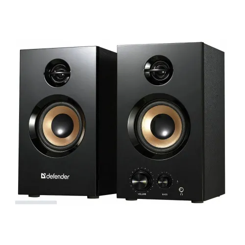 Акустическая система 2.0 Defender Aurora S20 black/orange (20Вт, деревянный корпус, 230В) (65419)