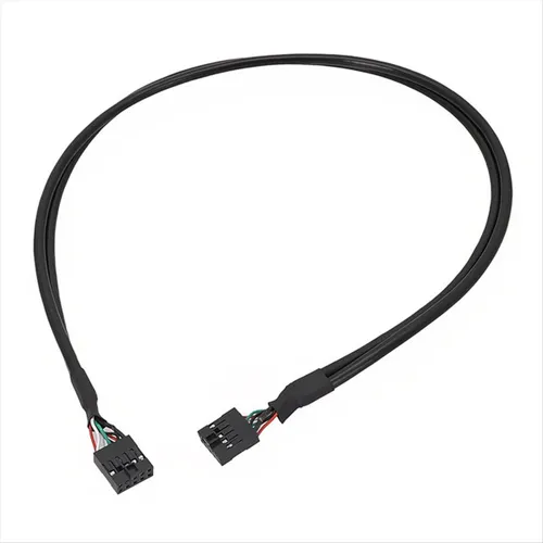 USB 9-контактный адаптер мама-мама USB 2.0 9-контактный соединительный кабель для шасси (черный)