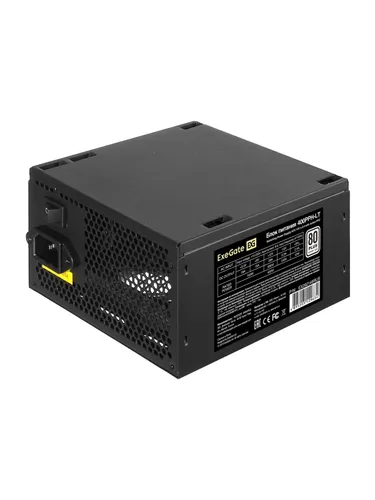 ExeGate EX292148RUS-S Блок питания 400PPH-LT-S , 400Вт, 80 PLUS, 120мм, черный