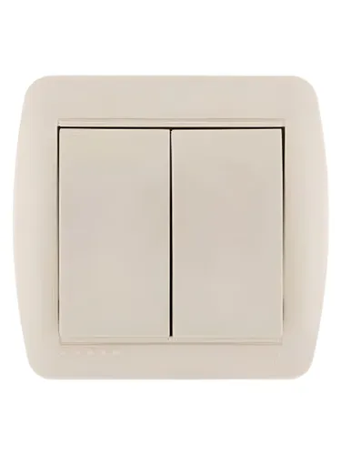 Lezard DEMET Выключатель двойной, кремовый