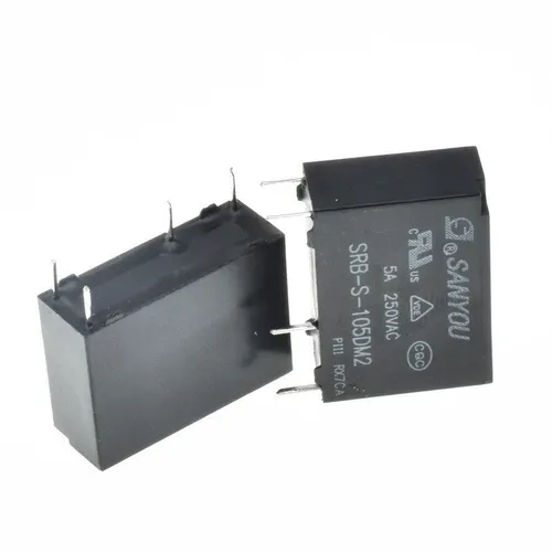 2pcs Реле SRB-S-105DM2, 12В, 5А, 250В переменного тока, 4 вывода, одно нормально разомкнутый контакт