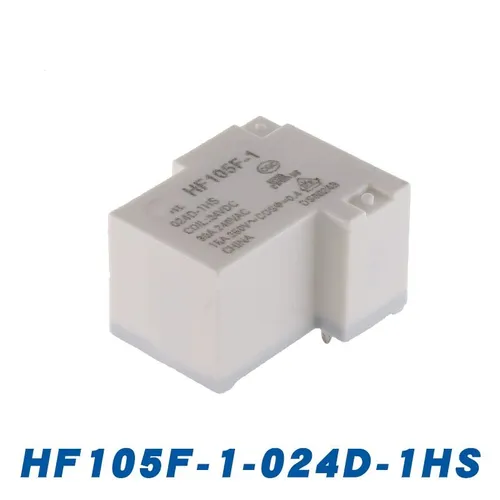 Реле электромагнитное HF105F-1/024D-1HS 30A 4-контактное нормально разомкнутое (NO) 5VDC
