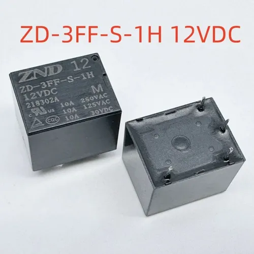 3pcs Электромеханическое реле ZD-3FF-S-1H 05VDC 12А 4 пин
