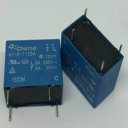 3pcs Реле A1-S-112DA 5A 4-контактное, 12V DC, электромеханическое, нормально разомкнутое (NO)