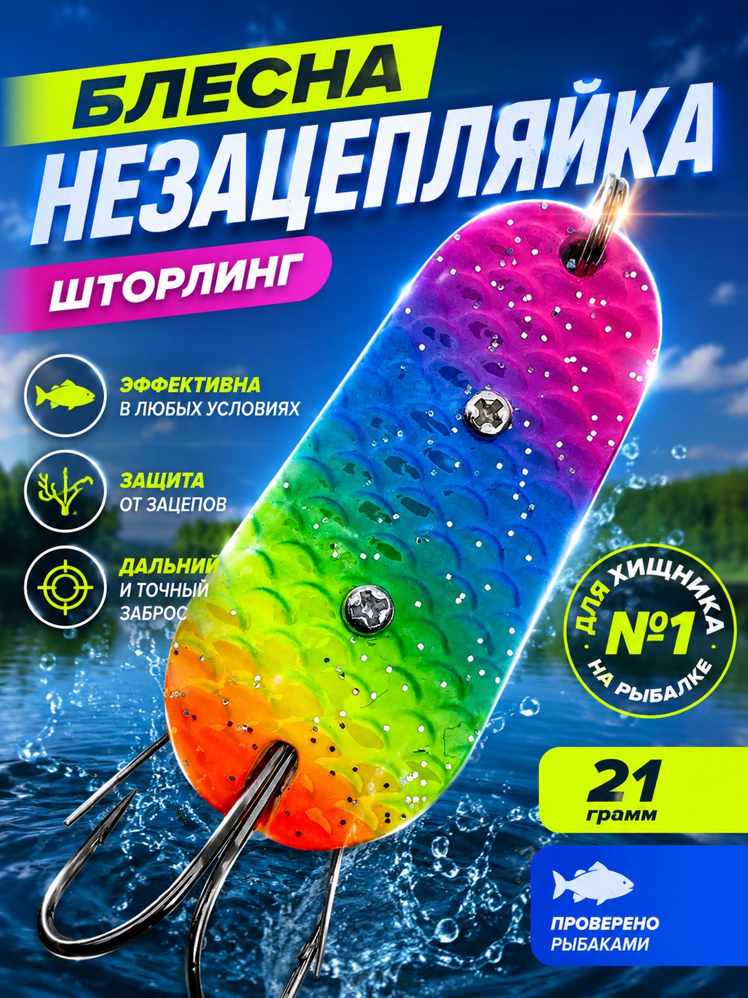 Блесна незацепляйка шторлинг на щуку и судака