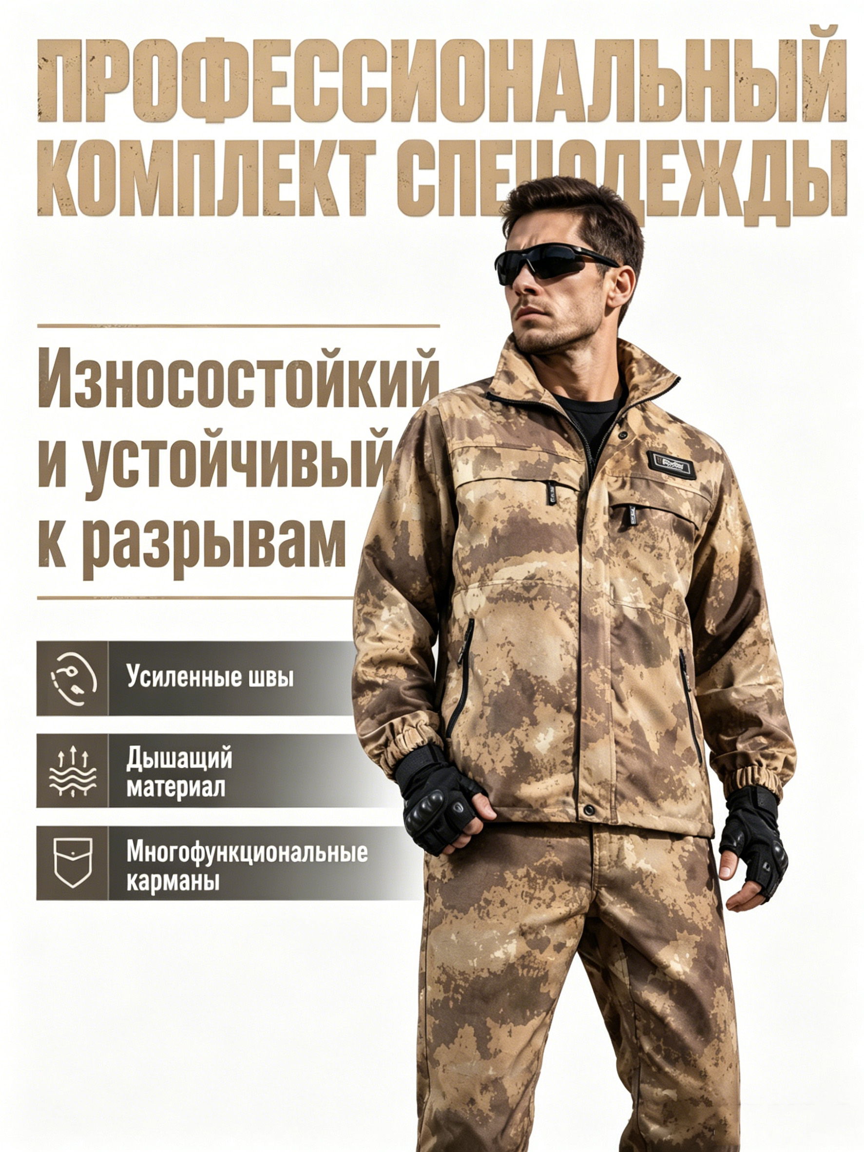 Летнийтонкийкамуфляжныйкомбинезон2026,унисекс,износостойкий,грязеотталкивающий,лёгкийибыстросохнущий