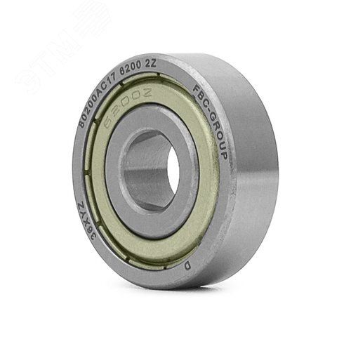 Подшипник шариковый радиальный FBC 6200 2Z, 10 30 9 мм