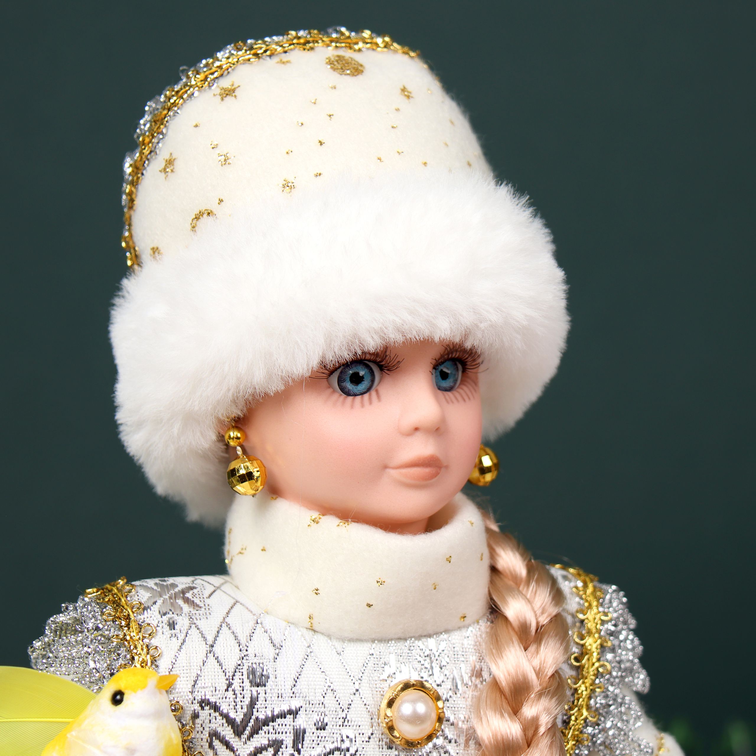 Статуэтка Новогодняя Снегурочка, пластик, 33 см — фото 3