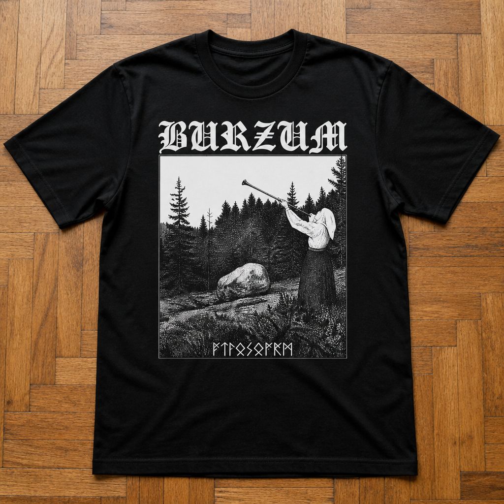 Футболка Burzum forest y2k archive type flat_lay