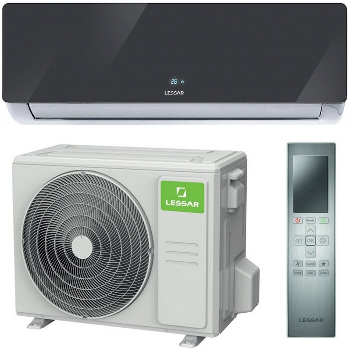 Сплит-система LESSAR EGO LS-HE09KNE2/LU-HE09KNE2 инвертор FULL DC до 26м, А++, 3D поток 5 скоростей от 23 дБ, Wi-FI, ионизатор, I-Feel, обогрев до -15, гарантия 4 года