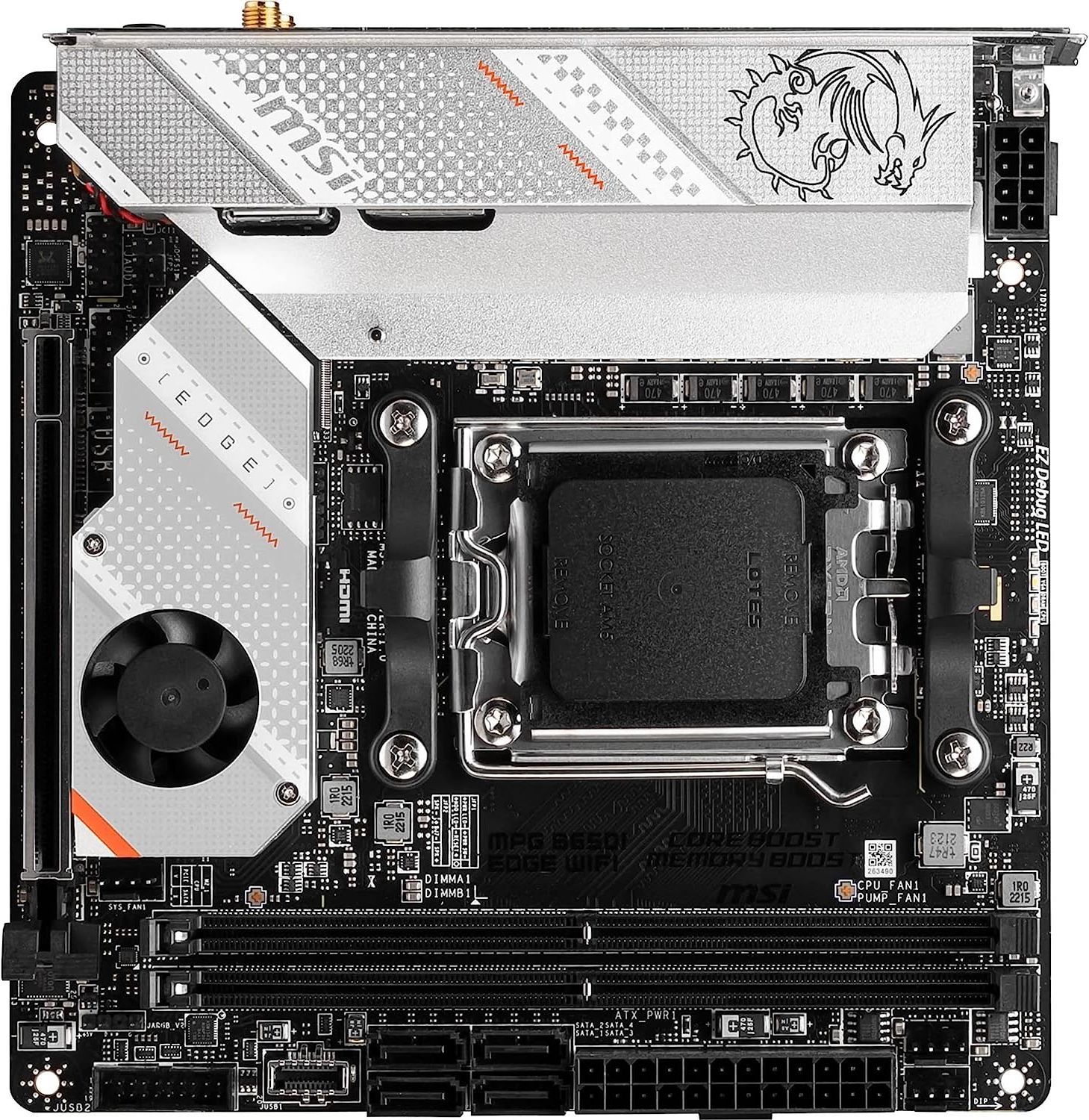 Gg Ra Материнская плата MSI MPG B650I EDGE WIFI SocketAM5 AMD B650 2xDDR5 ...