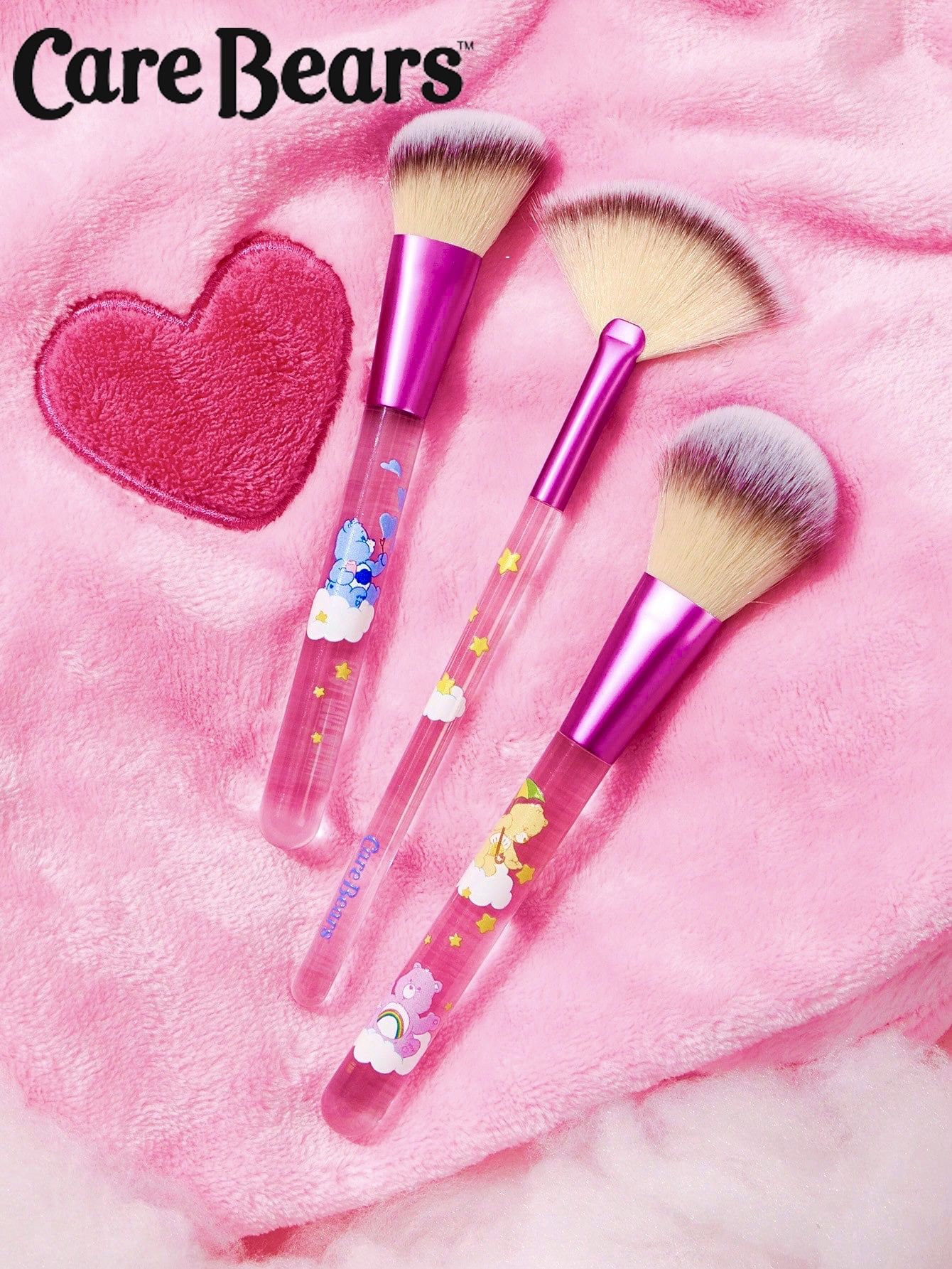 Заботливые мишки Косметический набор кистей Care Bears, 3 шт. в сумочке