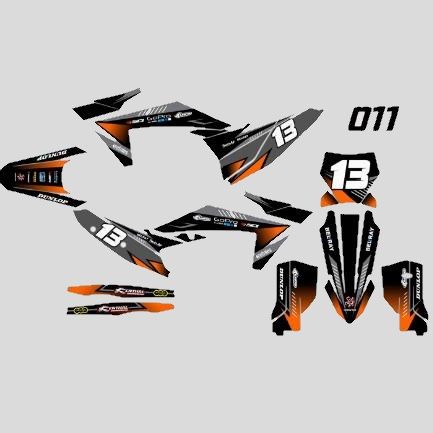 Комплект наклеек на пластик толстые 3M KTM EXC XC XCW SX SXF 2023 2024