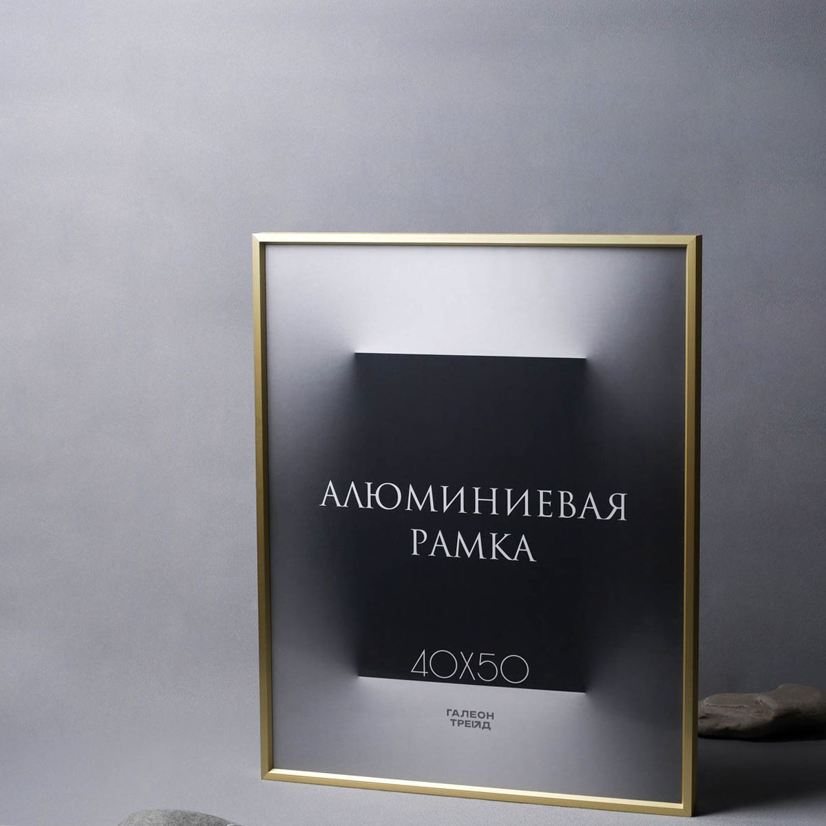 Фоторамка алюминиевая алюминиевая 40 х 50 см, светлое золото Фоторамка алюминиевая алюминиевая 40 х 50 см, светлое золото