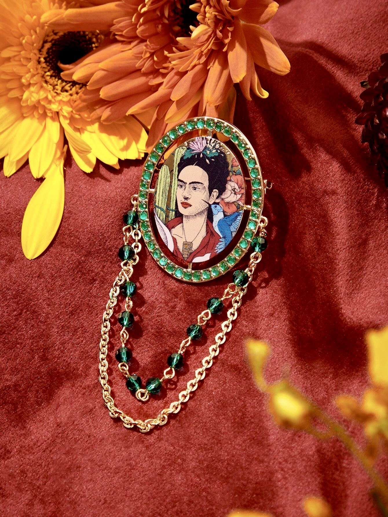 Премиум брошь, значок Frida Kahlo Фрида Кахло