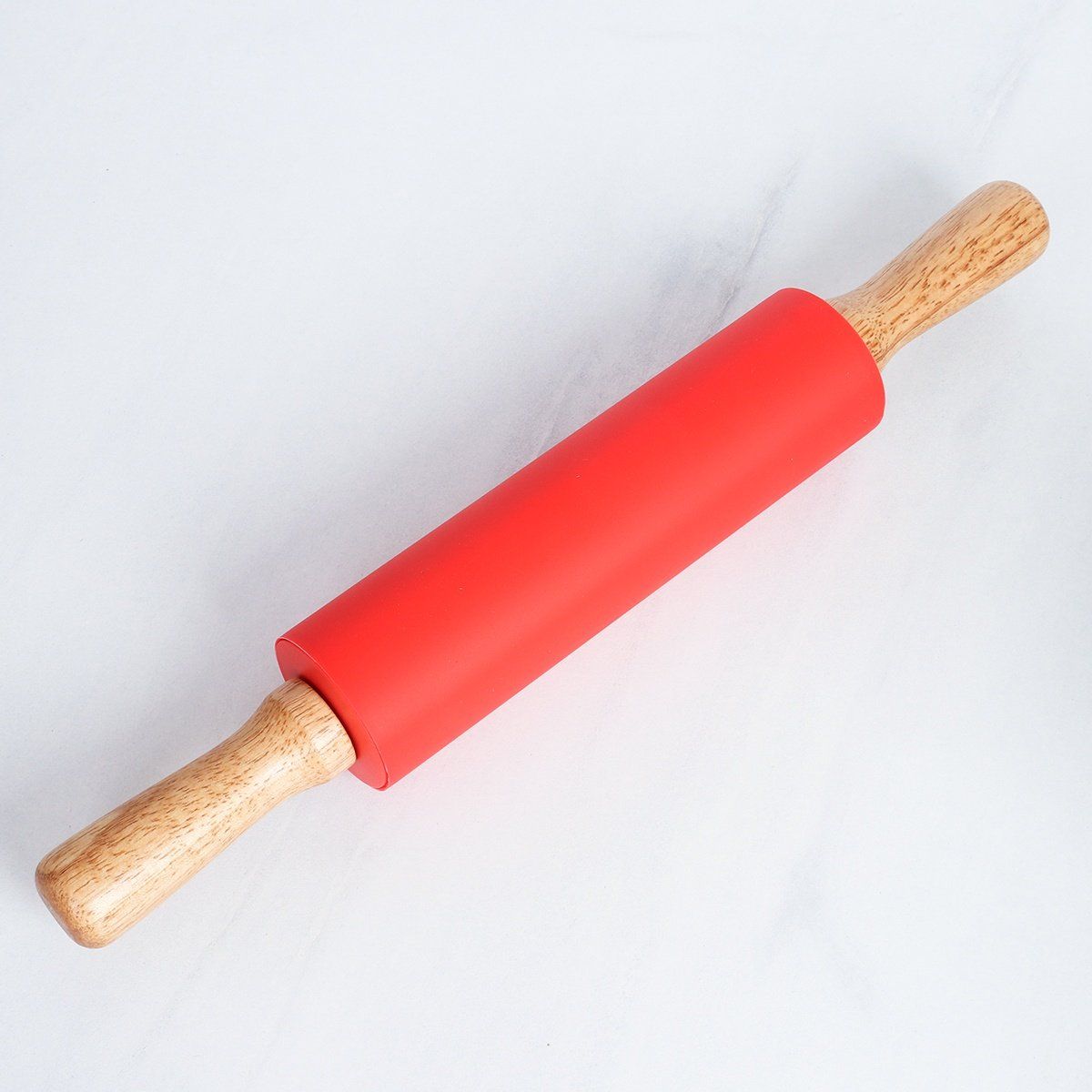Скалка силиконовая 38х19,2х5 см, красная