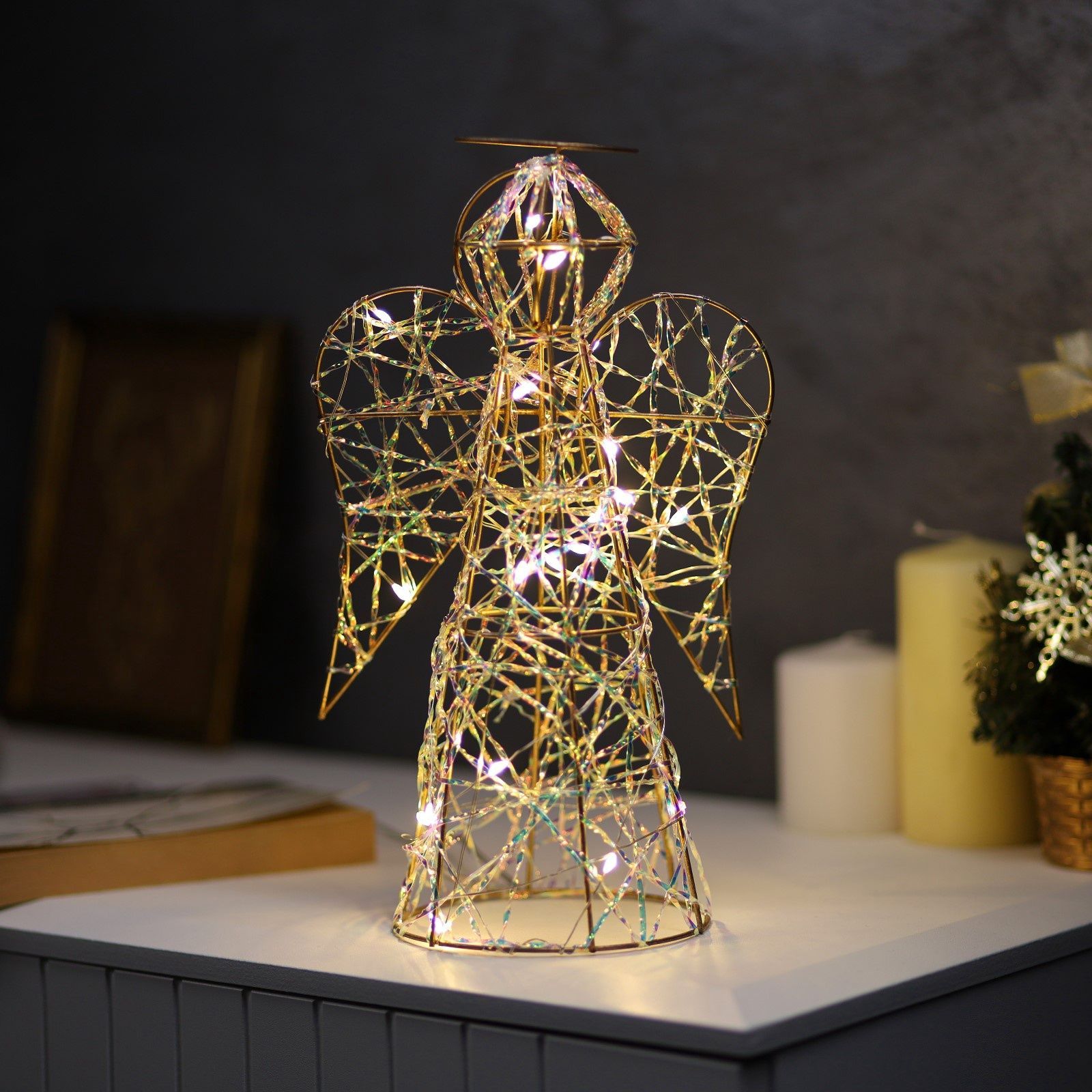 Фигура световая "Ангел", 29х17х16 см, 20LED, ААх2 (не в компл.), Т/БЕЛЫЙ