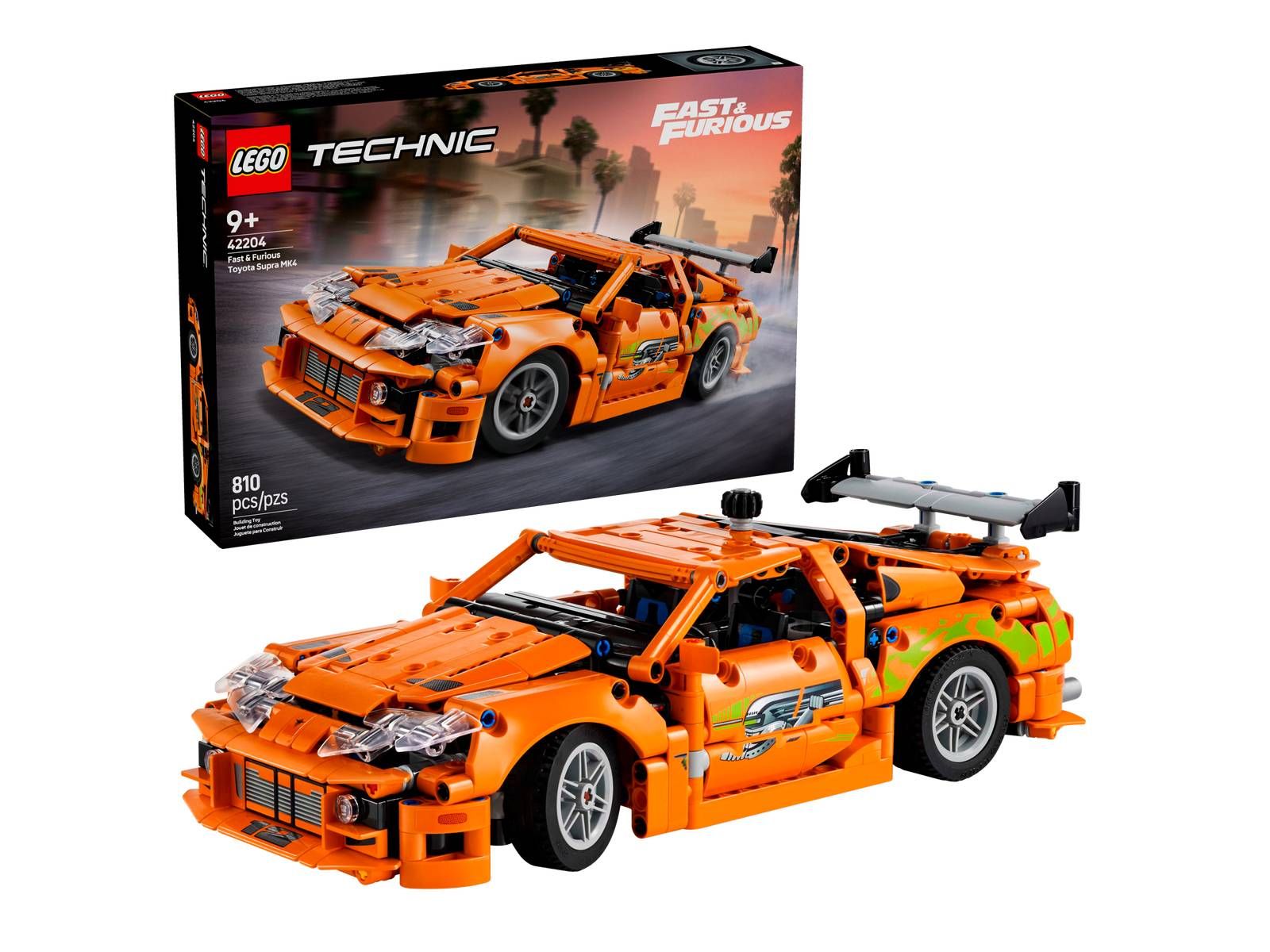 Конструктор TECHNIC Fast and Furious Toyota Supra MK4, 810 деталей
