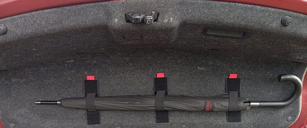 КреплениевбагажникналипучкеVelcroдлялопаты,зонта,биты,длинныхузкихпредметов,16см.,3шт.