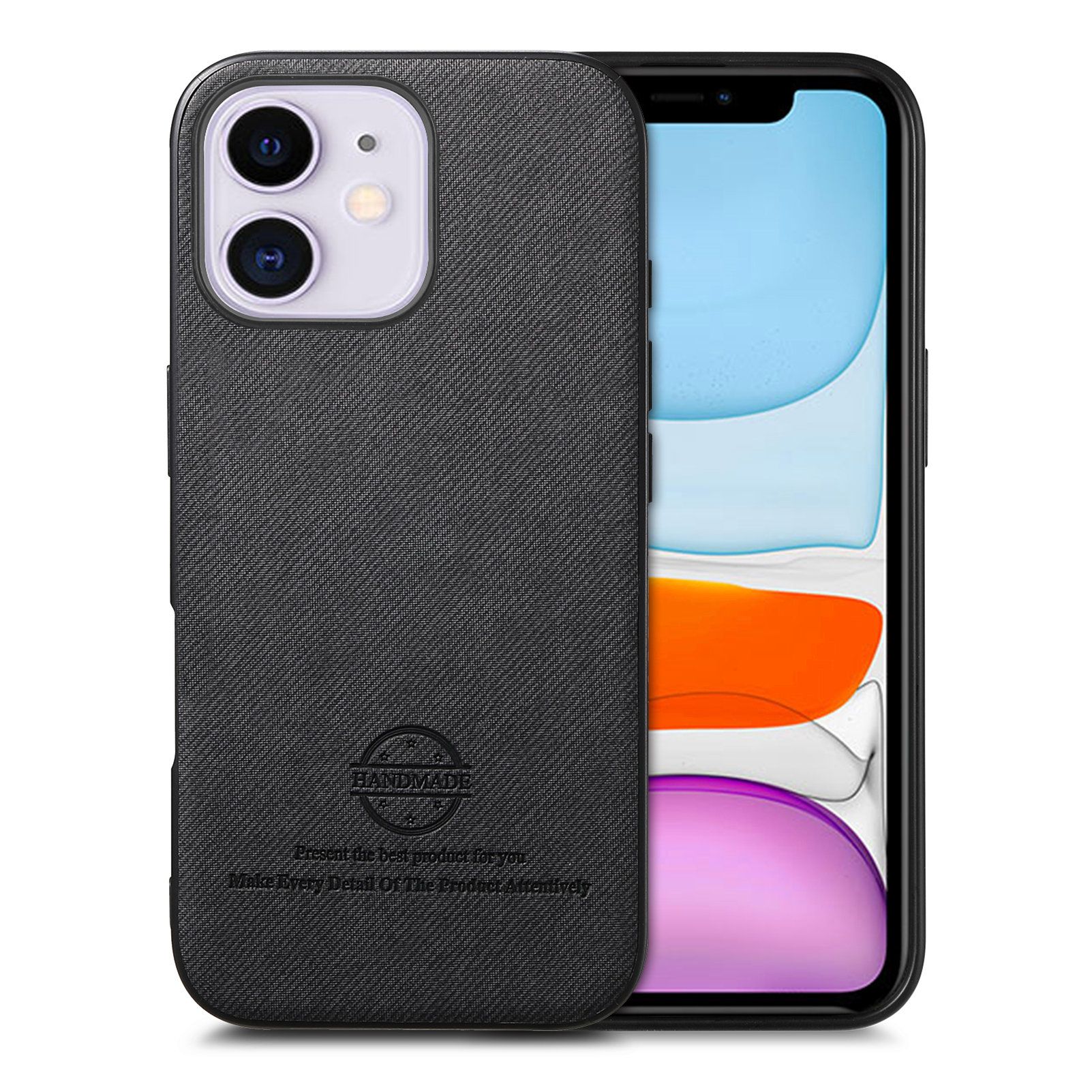 智能手机壳 用于 Apple iPhone 12, 热塑性聚氨酯, 黑色