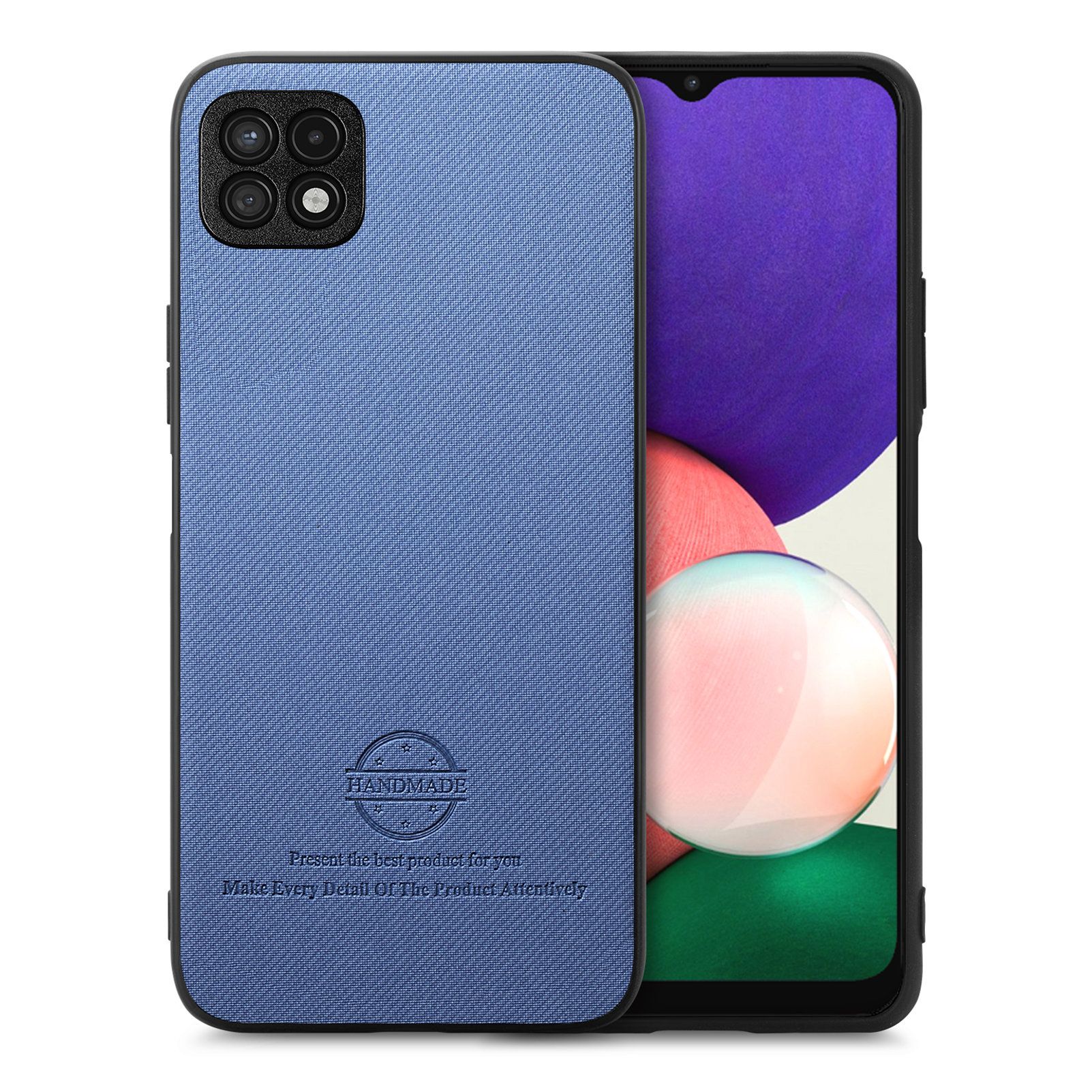 智能手机壳 用于 Samsung Galaxy A22 5G, Samsung Galaxy A22s, 热塑性聚氨酯, 蓝色