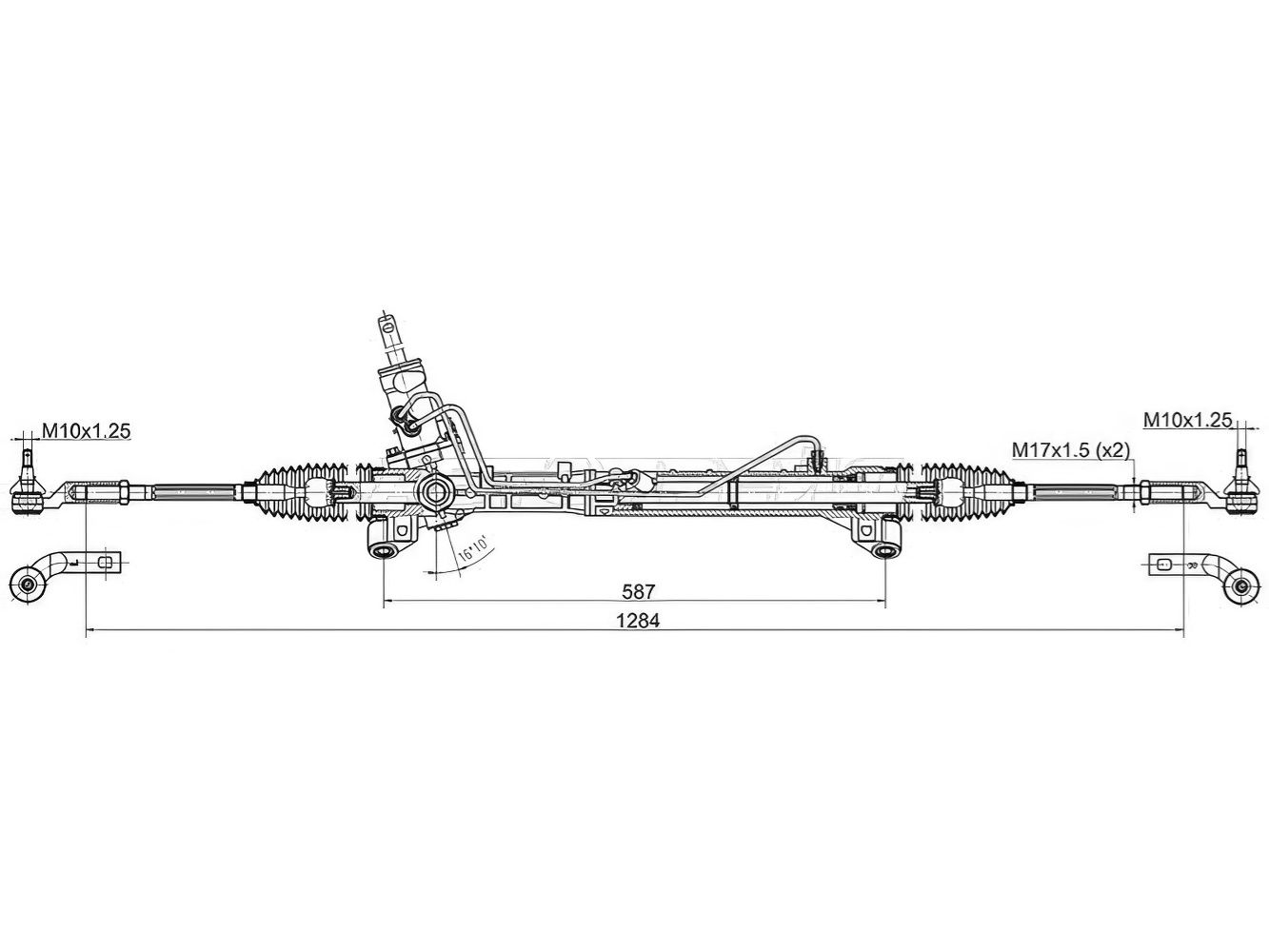 Рейка рулевая Mazda 3 03- / 3 MPS 06-09