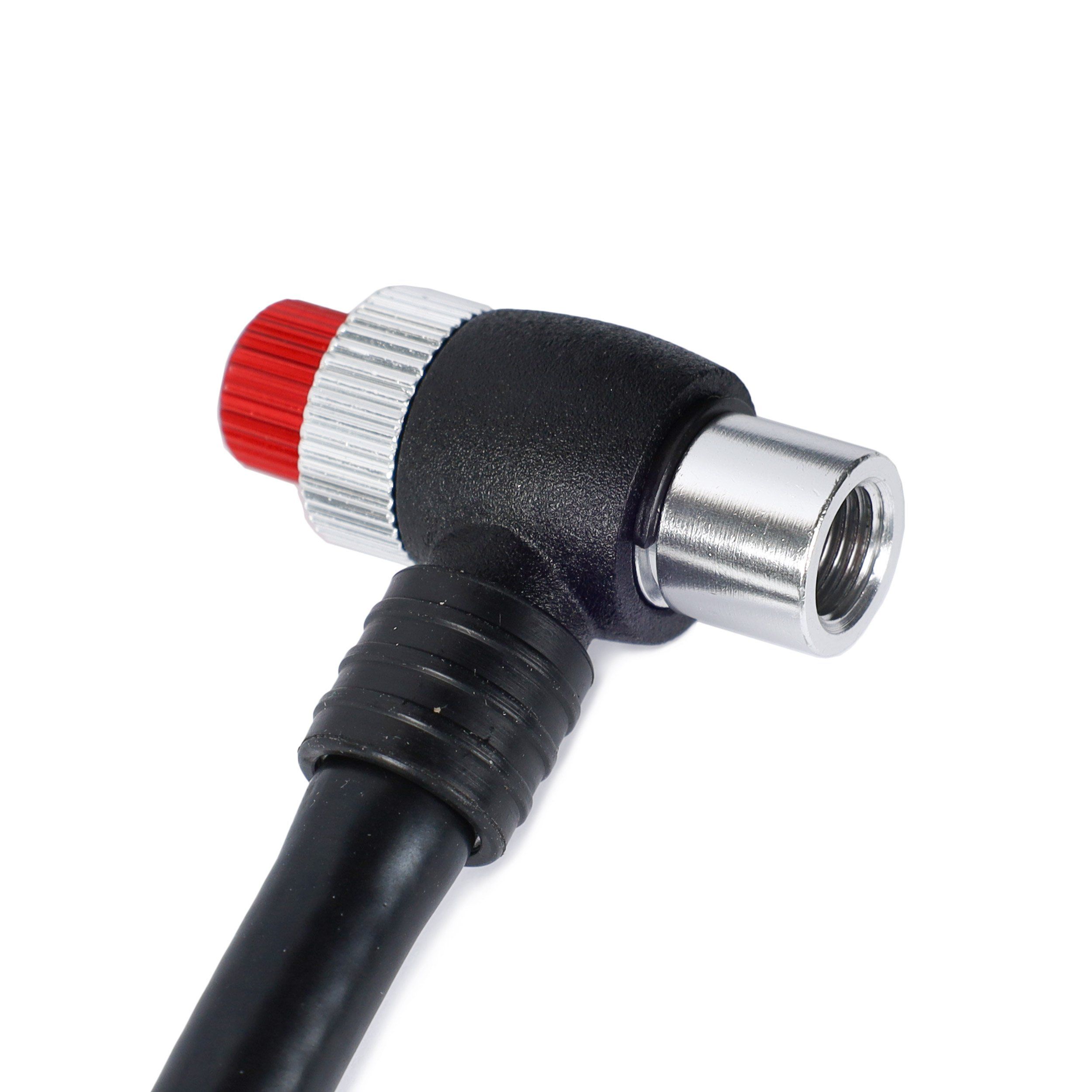 Велонасос для MTB вилок COMIRON PLUG, алюминиевый цилиндр, пластиковая ручка, Presta-Schrader, 20,7 бар Велонасос для MTB вилок COMIRON PLUG, алюминиевый цилиндр, пластиковая ручка, Presta-Schrader, 20,7 бар
