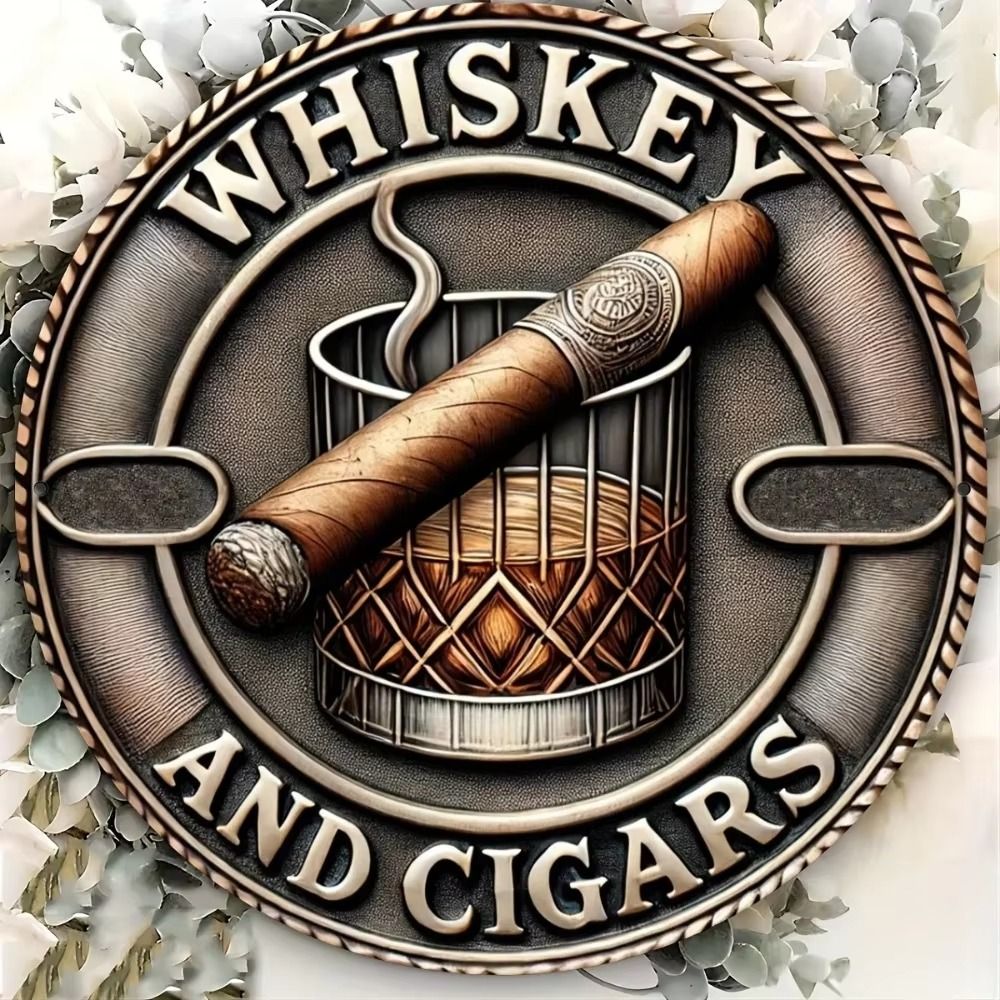 Вискиисигары,отделкастен,металлическаяотделка