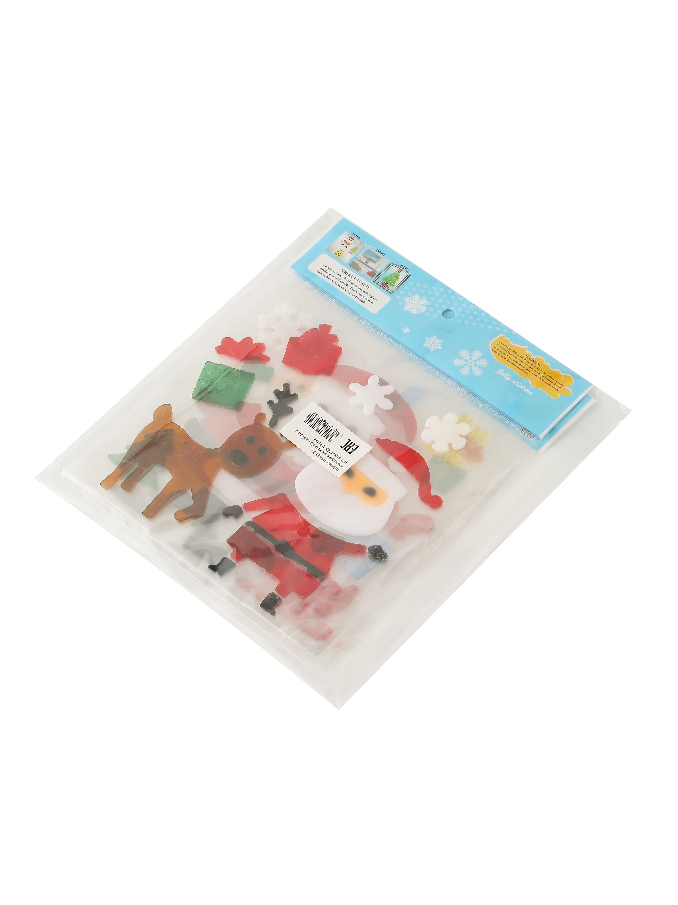 Новогодние наклейки Санта-Клаус в уп/3 штук 20*20CM Китай