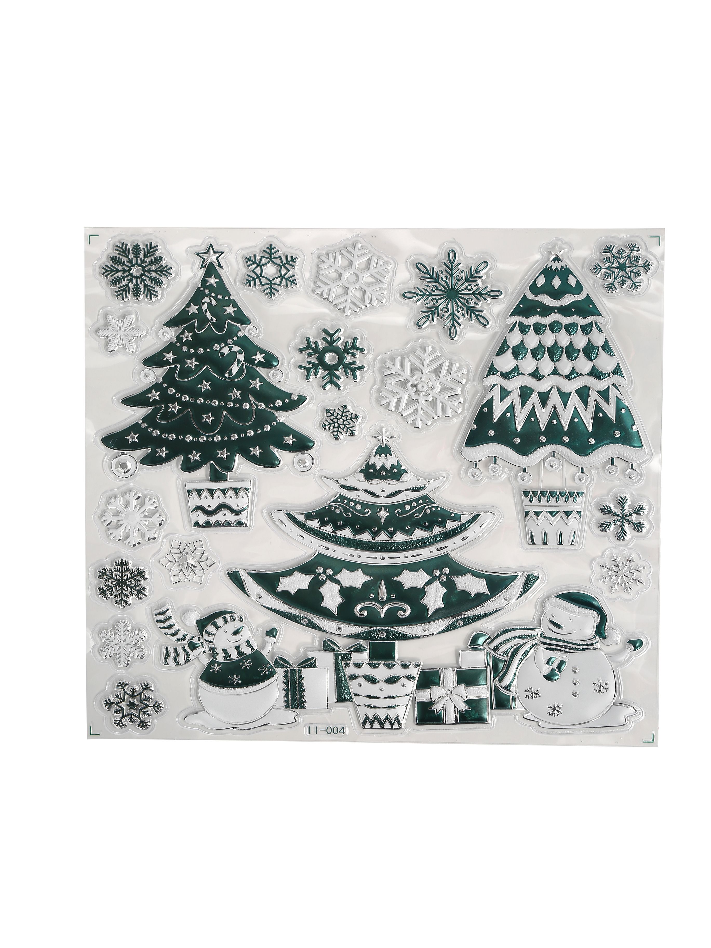 Новогодние наклейки Елка Зелёный 37x31CM Китай