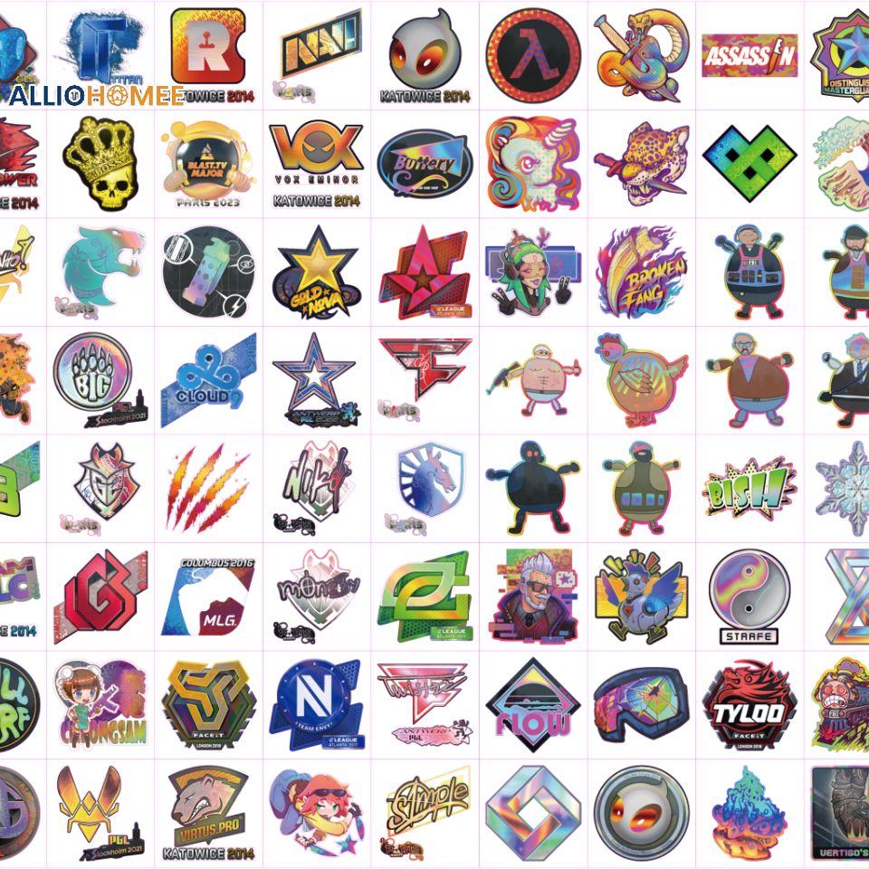 Голографические наклейки csgo stickers игровая периферия, периферийные ...