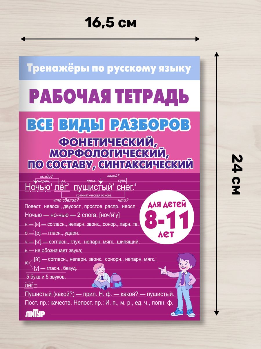 Планы всех видов разборов с примерами: фонетический, морфологический, по составу, синтаксический. С примерами Для детей 8-11 лет | Russian Language VPR Assessment Materials with Answers - Ozon image 1