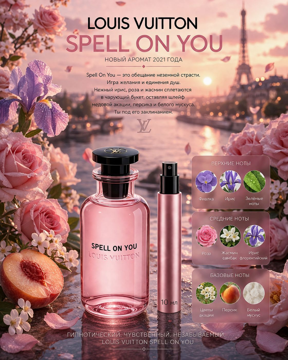 Louis Vuitton SPELL ON YOU Парфюмерная вода для женщин 10 мл Отливант купить