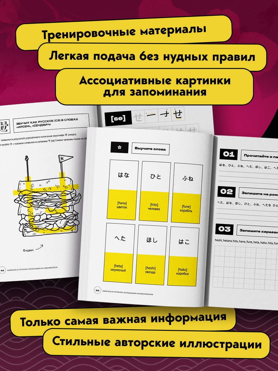 Хирагана и катакана. Ассоциации на максималках | Handwriting Practice Workbook for Preschoolers - Ozon image 2