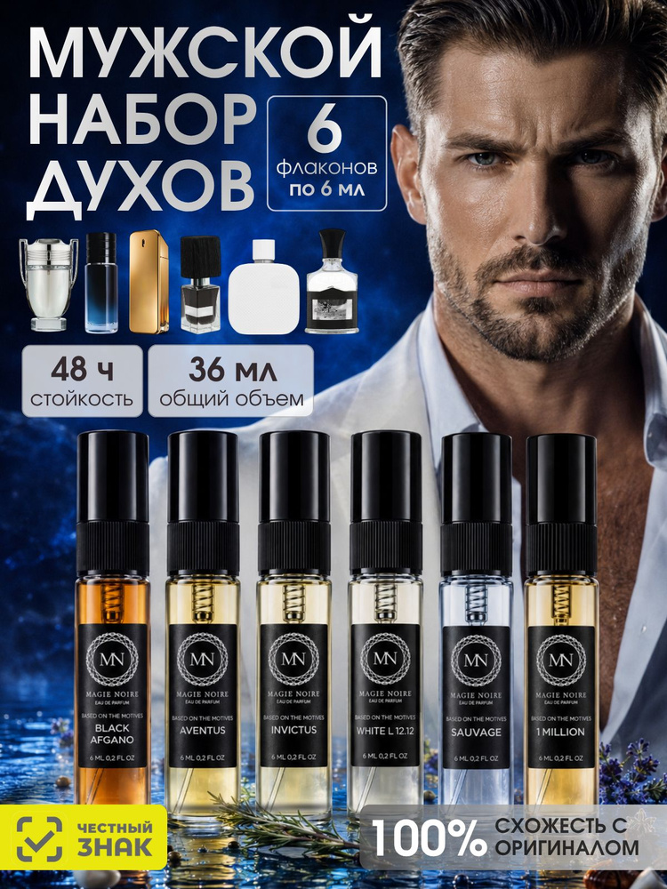 Духи мужские стойкие набор пробников Magie Noire de parfum 36 мл #1