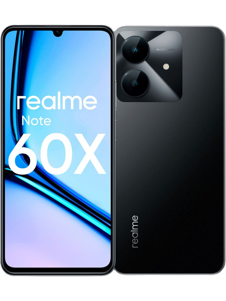 realme Смартфон Note 60х 4/128 ГБ, Nano-SIM, черный #1