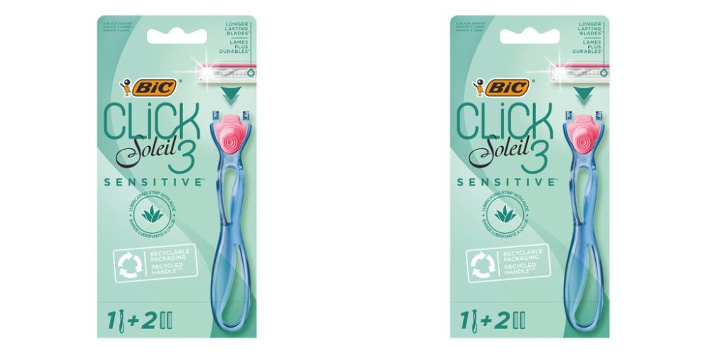 BIC Бритва женская Click 3 Sensitive, 2 кассеты, 2 уп #1