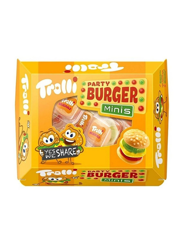 Мармелад Trolli Party Burger/Тролли Пати Бургер,15шт х 10гр,Германия  #1