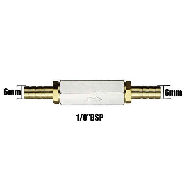 Пневматический обратный клапан BSP 1/8 дюйма, под трубку 6мм CV-01BSP ...