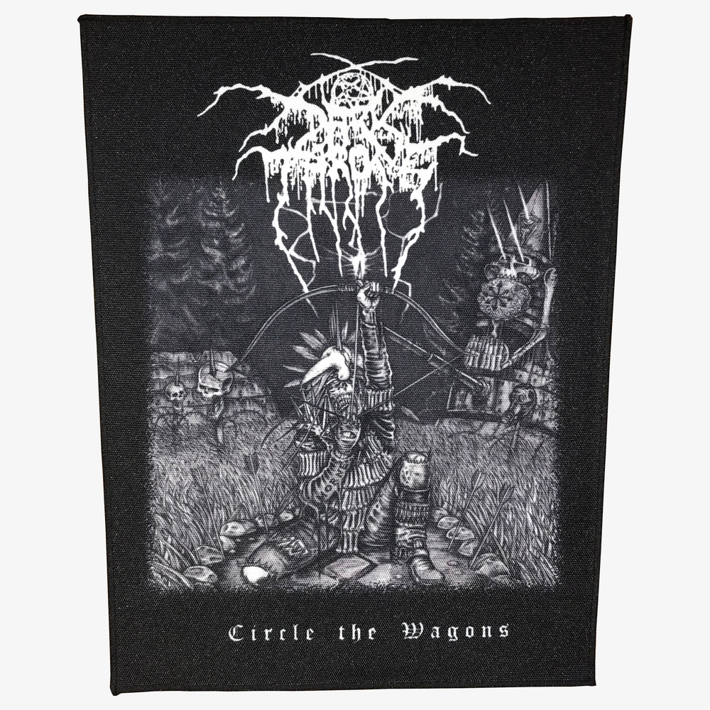 Нашивка большая на спину Darkthrone "Circle the Wagons" сублимационная ...