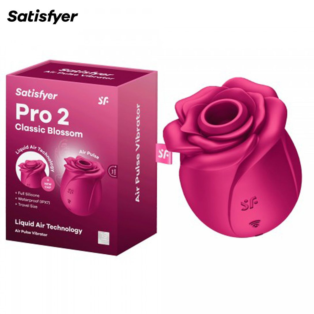 Satisfyer Вакуумно-волновой стимулятор с насадкой "жидкий воздух" Pro 2 Classic Blossom  #1