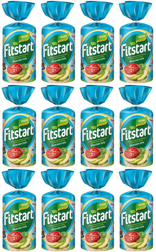 Fitstart Хлебцы рисовые Морская соль, 90 г, 12 шт #1