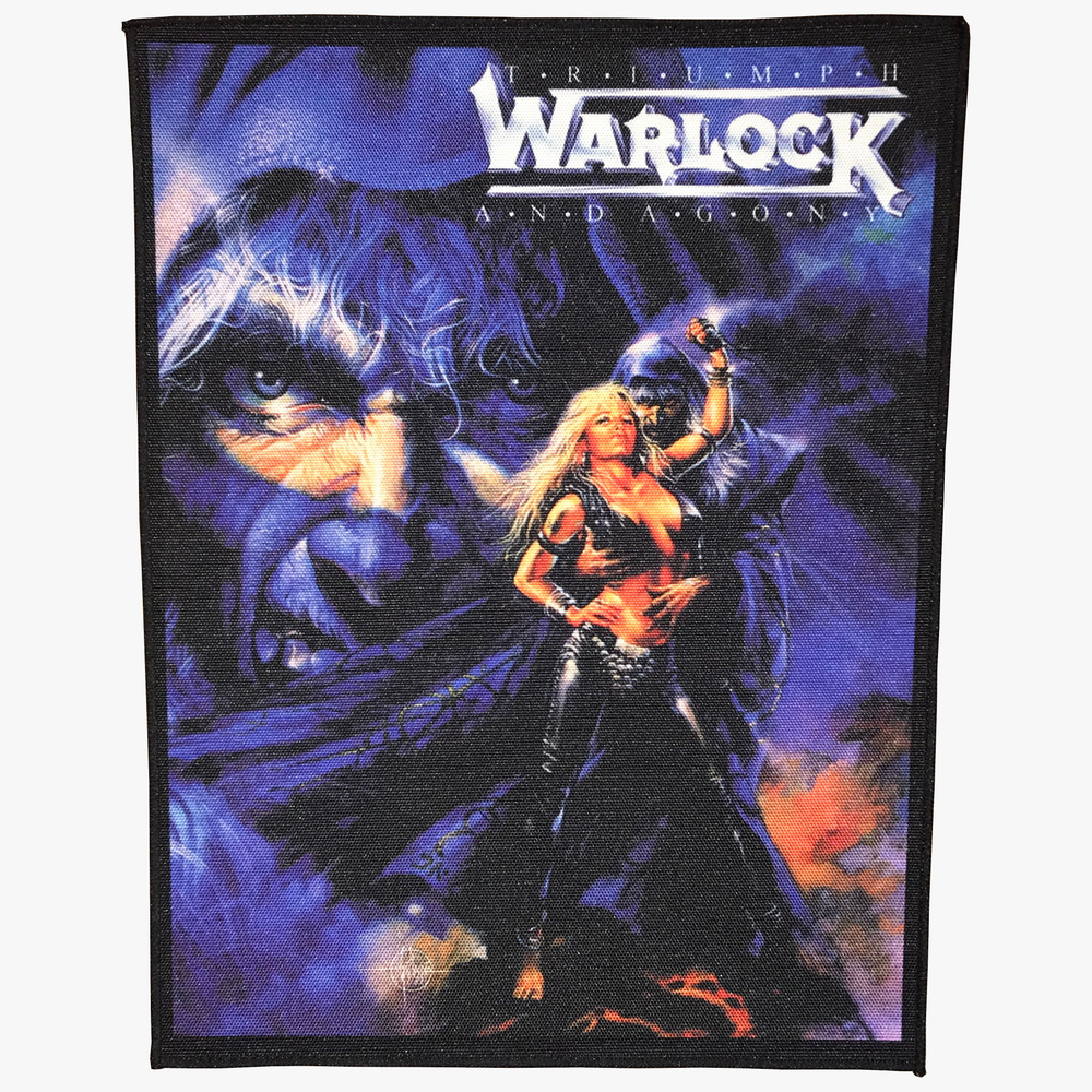 Нашивка большая на спину Warlock "Triumph and Agony" сублимационная ...