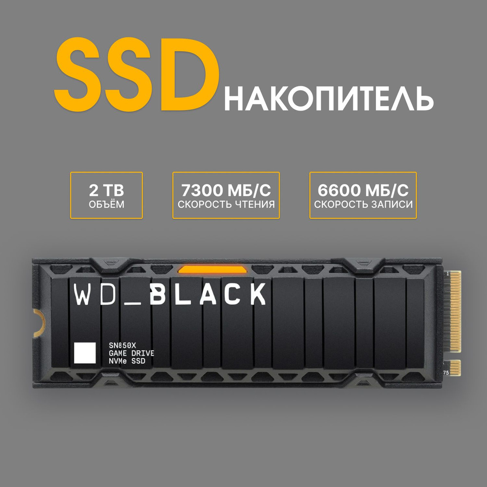 2 ТБ Внутренний SSD-диск Western Digital WDS200T2XHE (WDS200T2XHE ...
