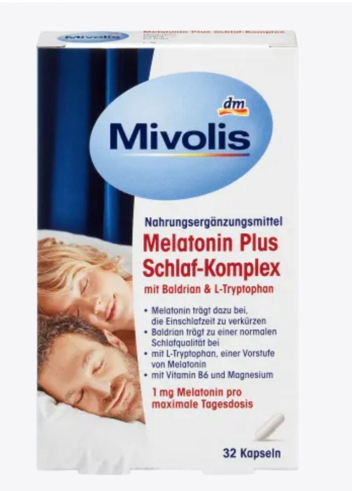 Mivolis Мелатонин с магнезией, витамином В6 и аминокислотой L ...