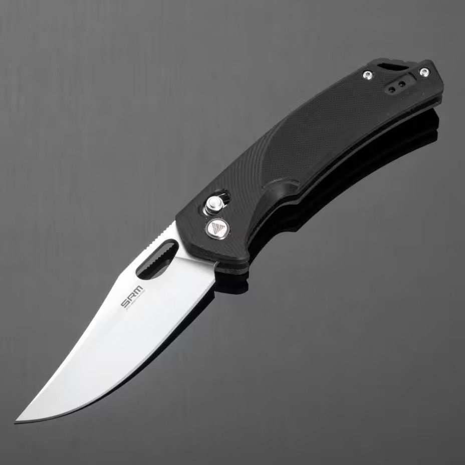 Складной нож SRM, сталь D2 satin, рукоять G10 Black - купить с ...