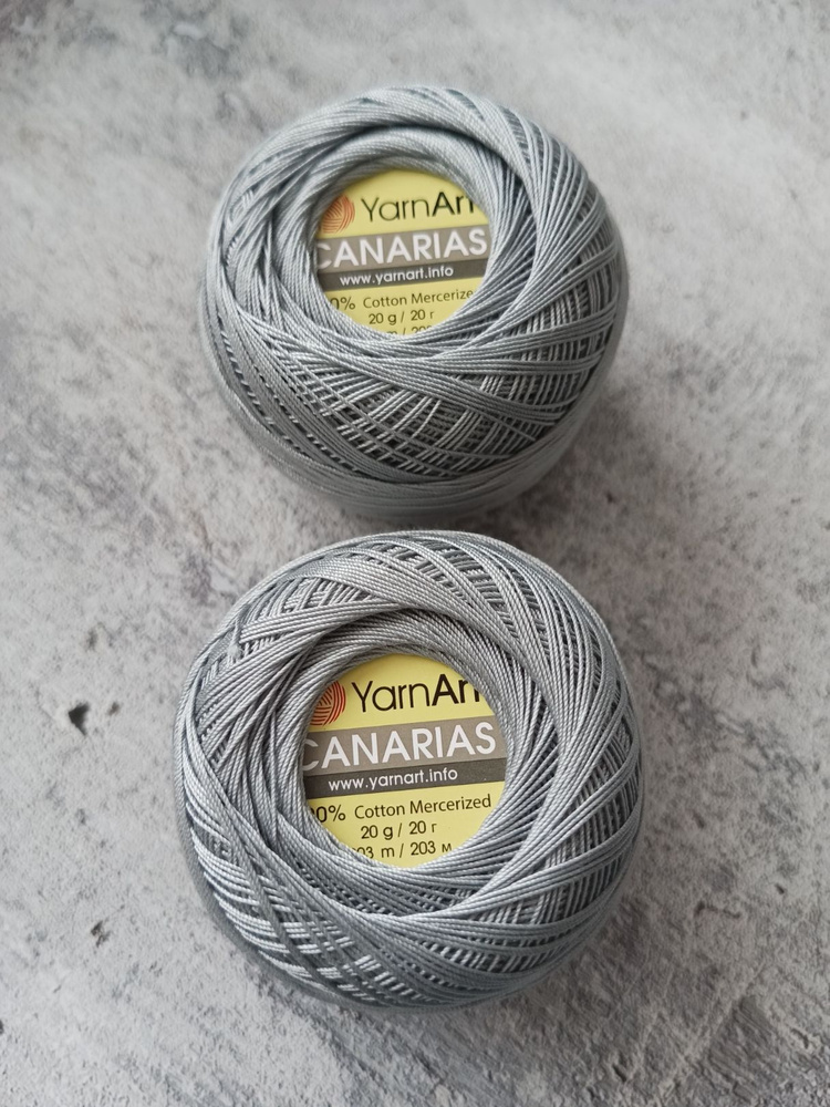 Пряжа Yarnart Canarias (Канарис) 2 шт серый 5326 нитки для вязания ...